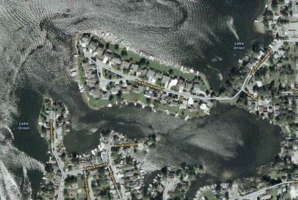 Park Island - Recent Aerial Overlay (newer photo)